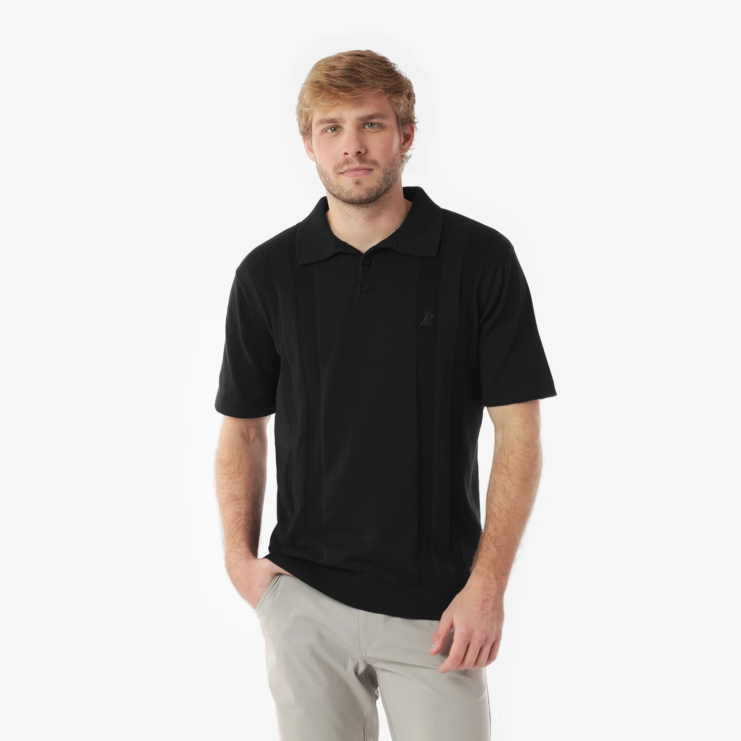 Knit Polo · Noir